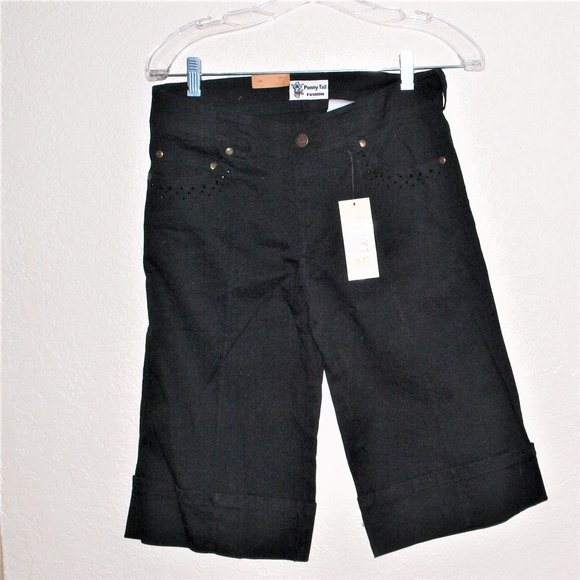 Ponny Tail Fashion Black Jean Shorts Women's Small - Picture 1 of 5